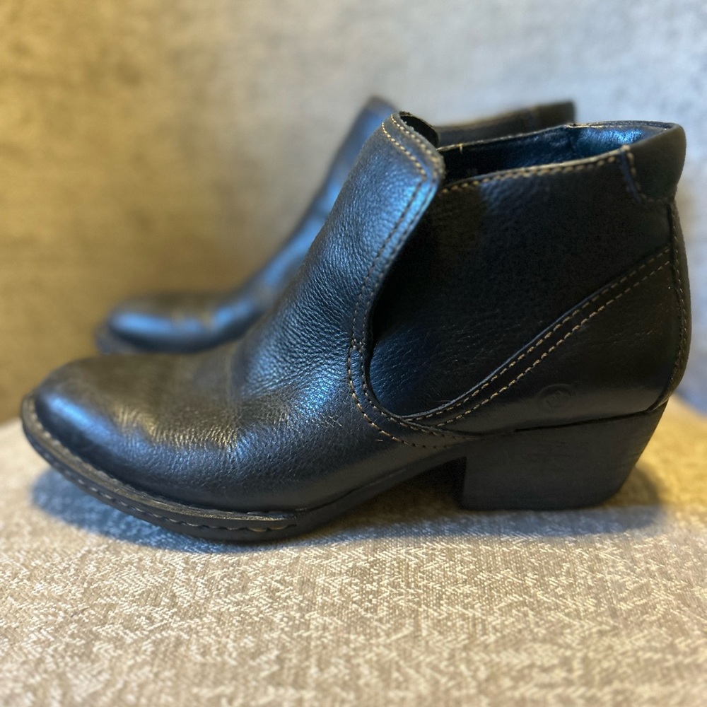 Born Black Leather Booties- Women’s Size 7 Shoes